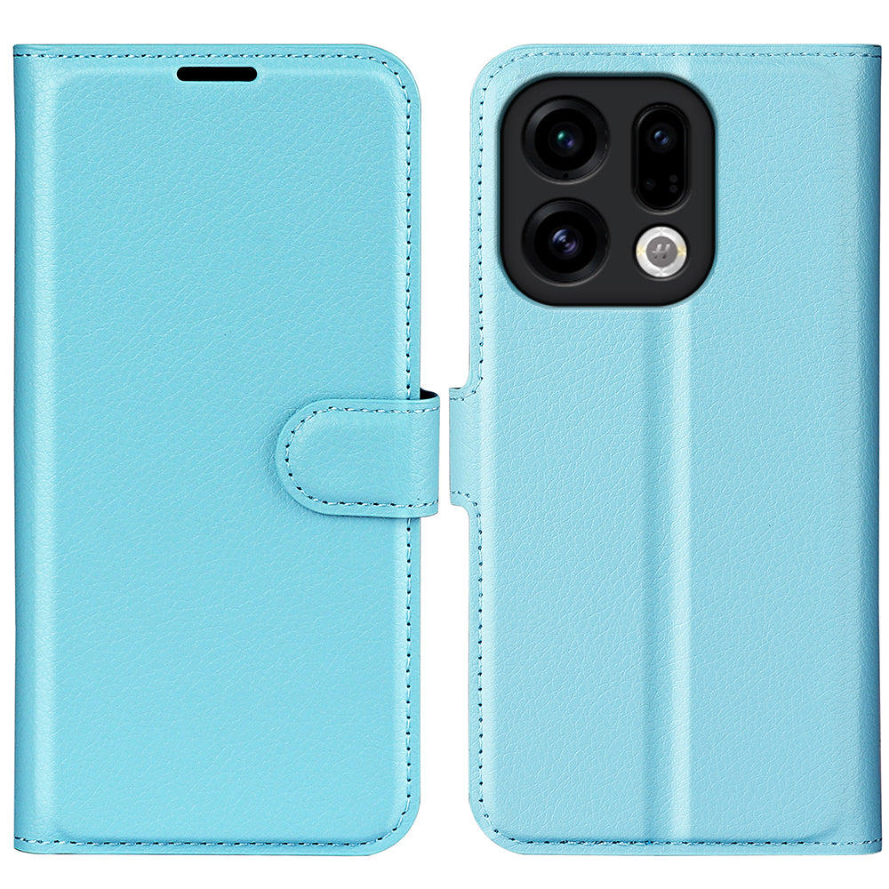 For Oppo Find X9 5G Case Litchi Texture Shockproof Leather Wallet Phone Cover