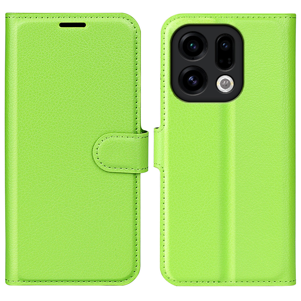 For Oppo Find X9 5G Case Litchi Texture Shockproof Leather Wallet Phone Cover