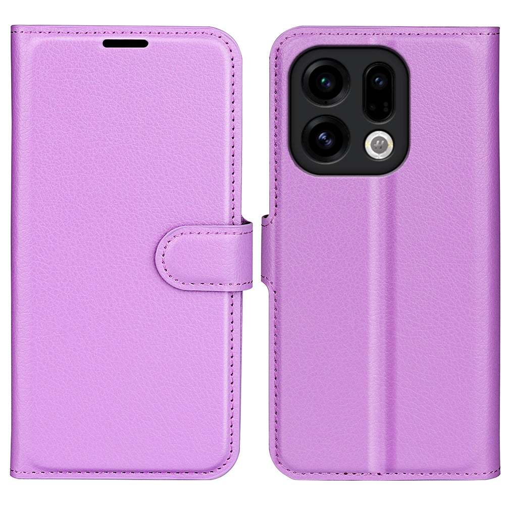 For Oppo Find X9 5G Case Litchi Texture Shockproof Leather Wallet Phone Cover