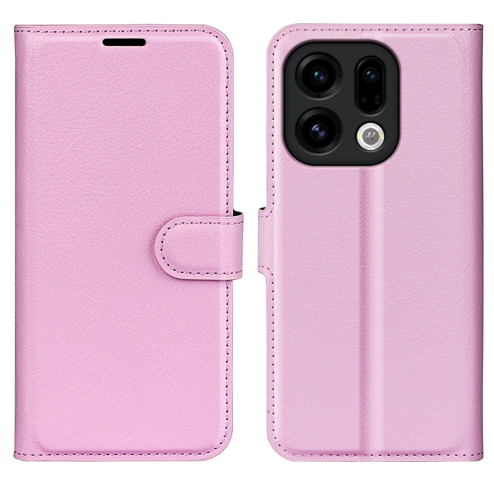 For Oppo Find X9 5G Case Litchi Texture Shockproof Leather Wallet Phone Cover