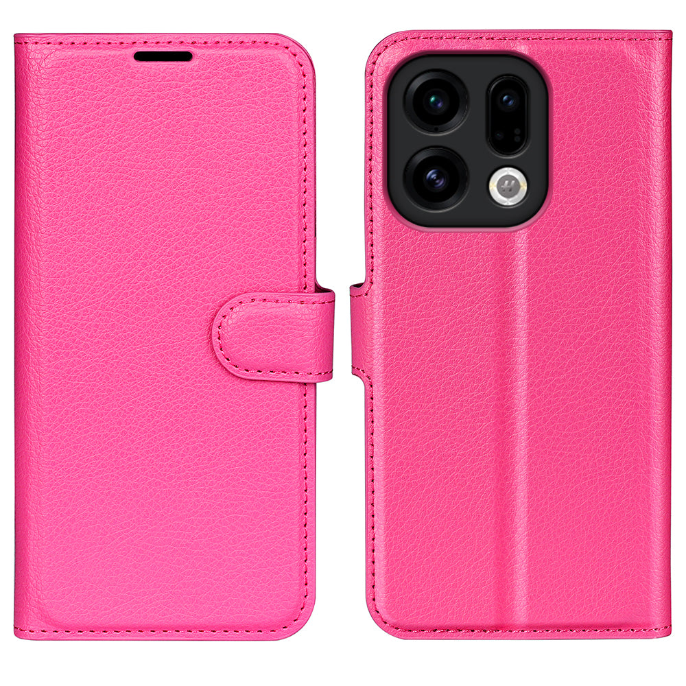 For Oppo Find X9 5G Case Litchi Texture Shockproof Leather Wallet Phone Cover