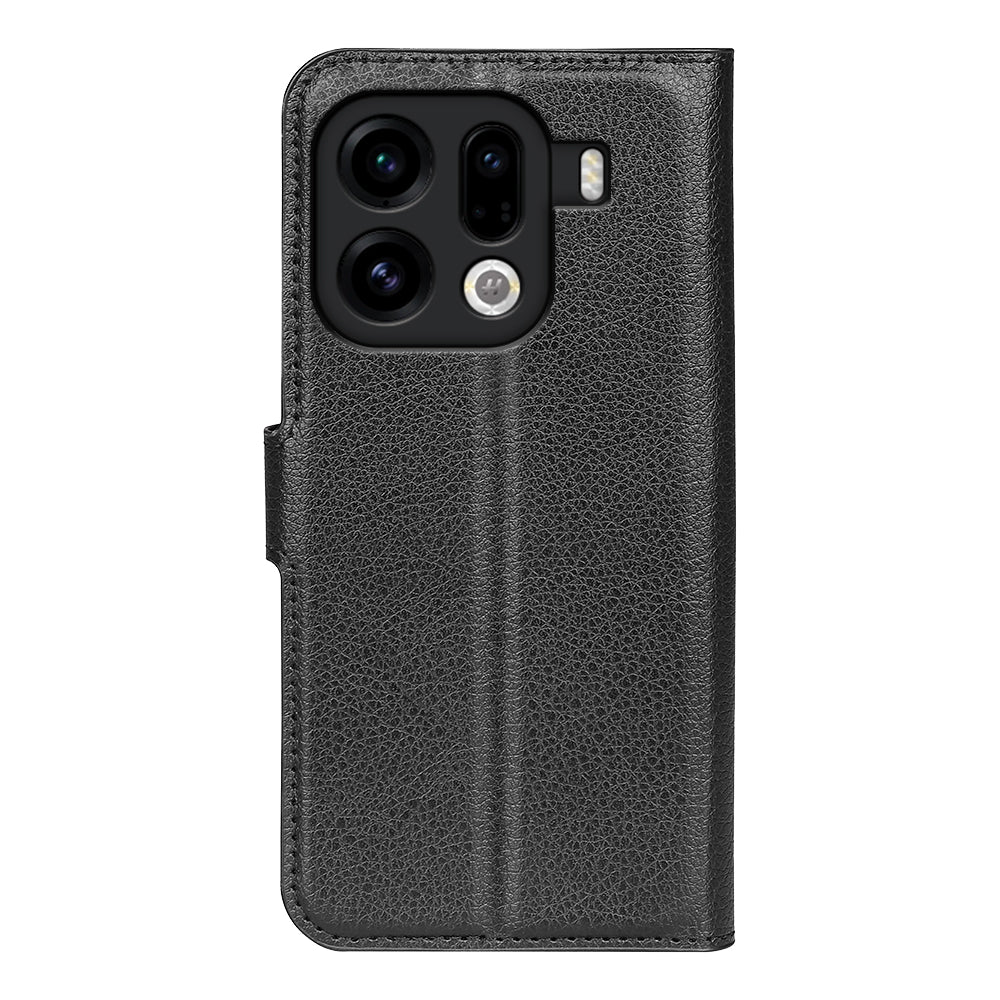 For Oppo Find X9 Pro 5G Case Litchi Texture Shockproof Leather Wallet Phone Cover