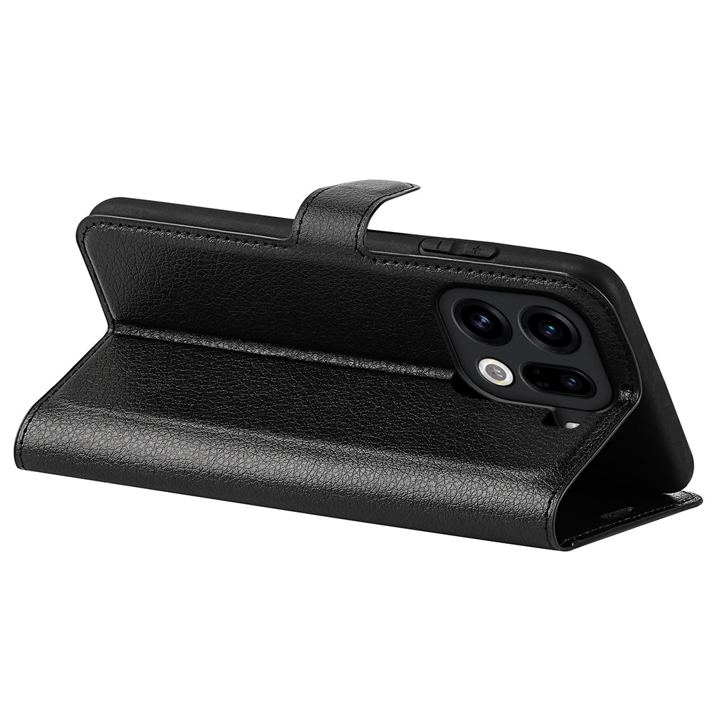 For Oppo Find X9 Pro 5G Case Litchi Texture Shockproof Leather Wallet Phone Cover