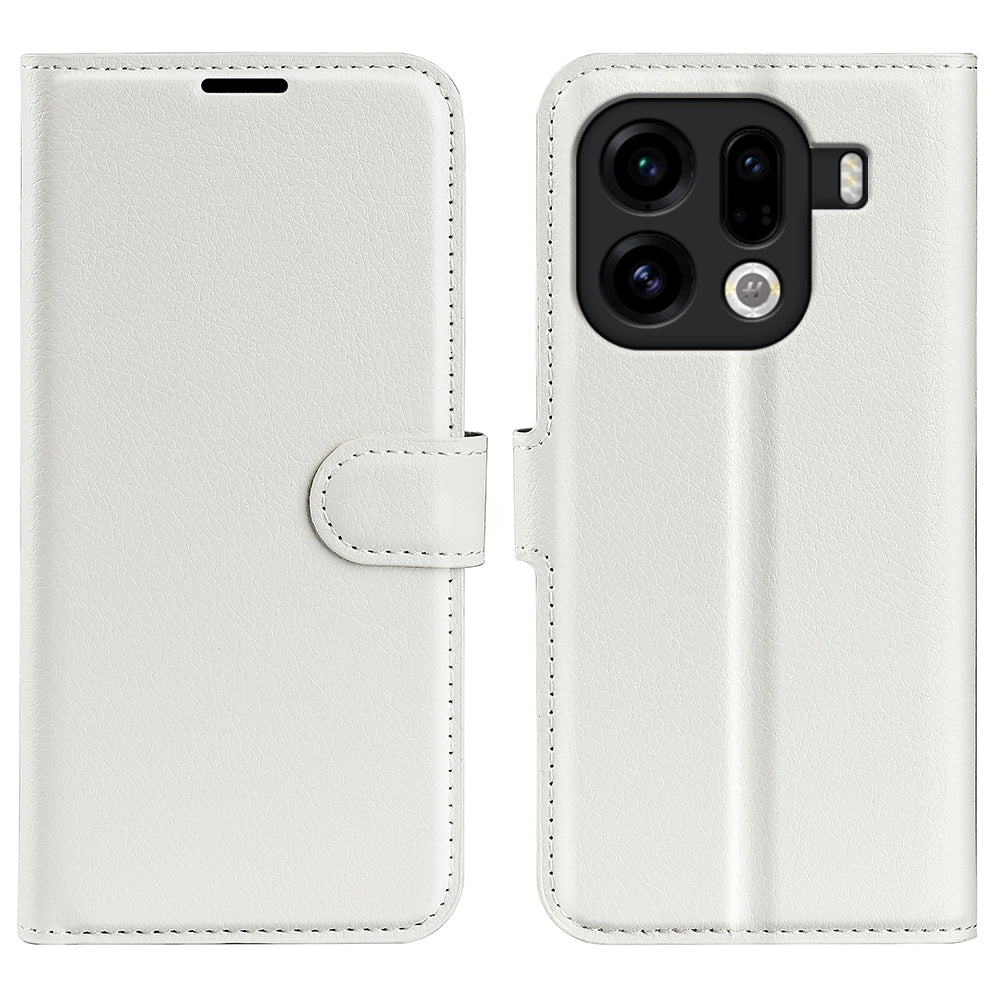For Oppo Find X9 Pro 5G Case Litchi Texture Shockproof Leather Wallet Phone Cover