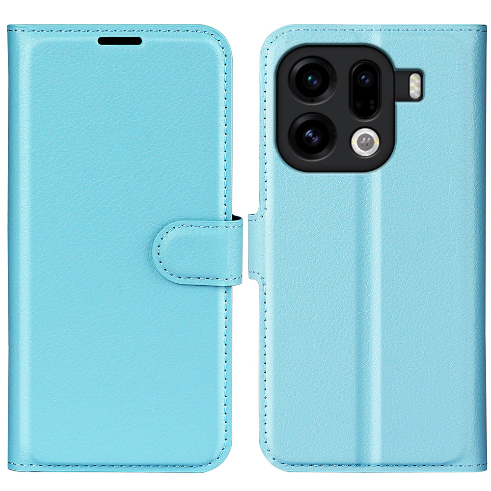 For Oppo Find X9 Pro 5G Case Litchi Texture Shockproof Leather Wallet Phone Cover
