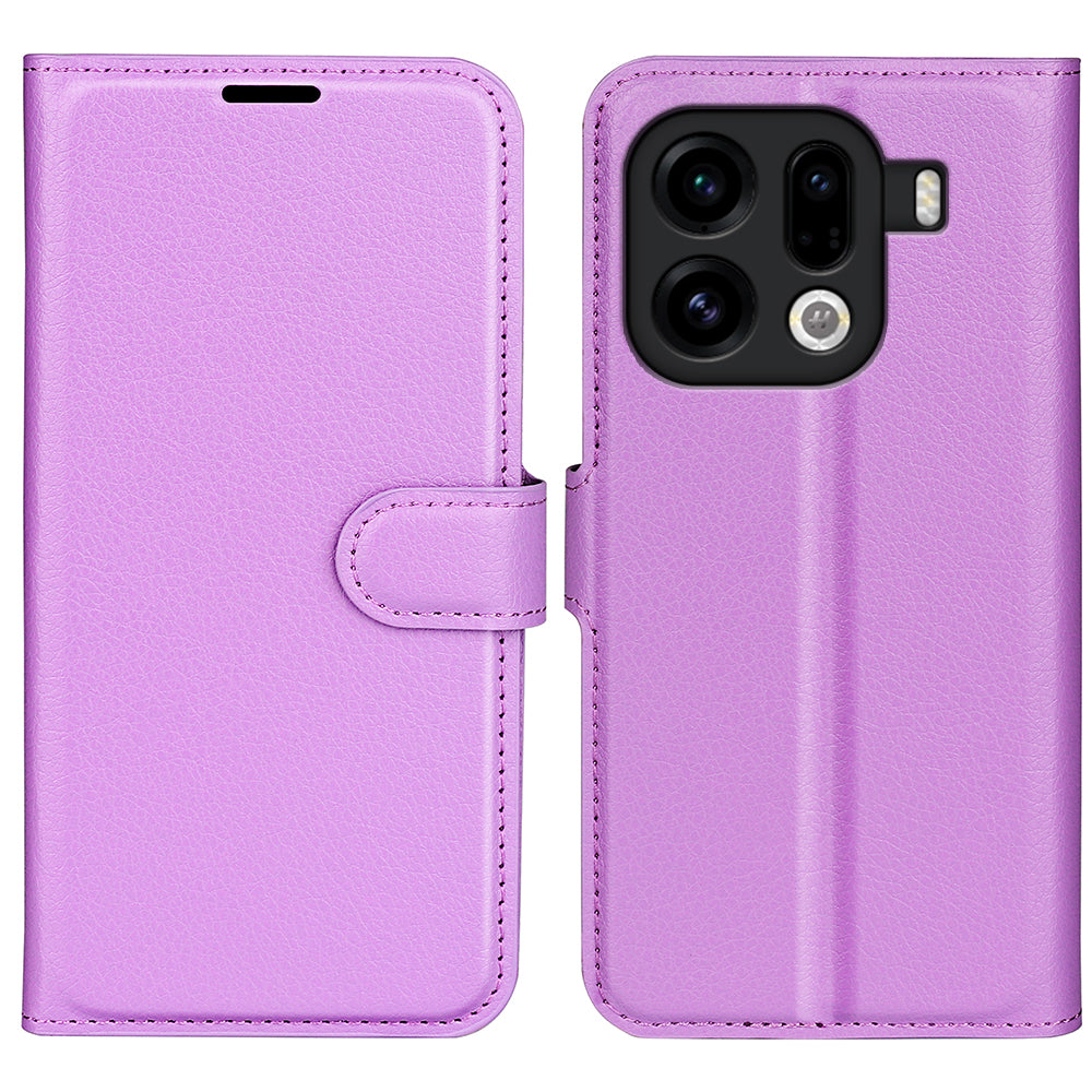 For Oppo Find X9 Pro 5G Case Litchi Texture Shockproof Leather Wallet Phone Cover