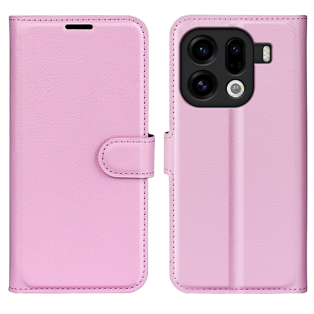 For Oppo Find X9 Pro 5G Case Litchi Texture Shockproof Leather Wallet Phone Cover