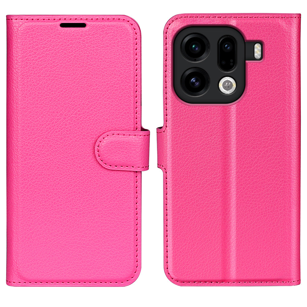 For Oppo Find X9 Pro 5G Case Litchi Texture Shockproof Leather Wallet Phone Cover