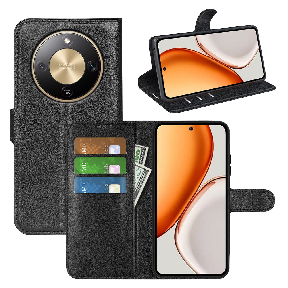 For Honor Magic8 Lite 5G / X9d 5G / X70 5G Case Litchi Texture Shockproof Leather Wallet Phone Cover