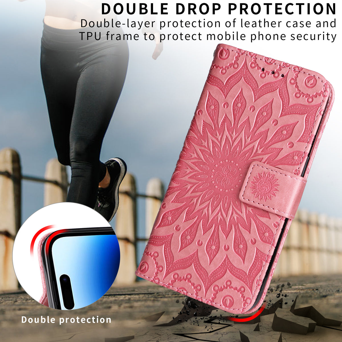 For Honor Magic8 Pro 5G Leather Wallet Case Sunflower Imprinted Phone Cover