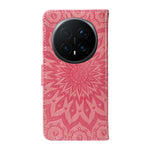 For Honor Magic8 Pro 5G Leather Wallet Case Sunflower Imprinted Phone Cover