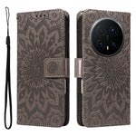 For Honor Magic8 Pro 5G Leather Wallet Case Sunflower Imprinted Phone Cover