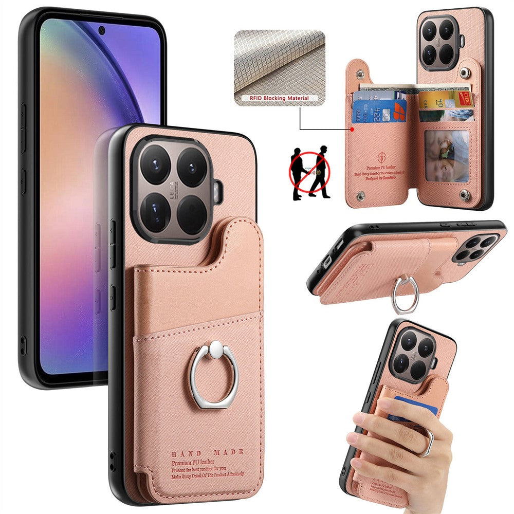 Xiaomi 15T Pro-cover med kortholder, stativ, læder + TPU + PC-mobilcover