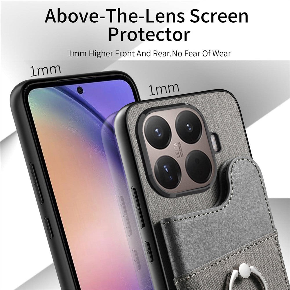 For Xiaomi 15T Pro Case with Card Holder Kickstand Leather + TPU + PC Phone Cover