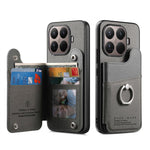 For Xiaomi 15T Pro Case with Card Holder Kickstand Leather + TPU + PC Phone Cover