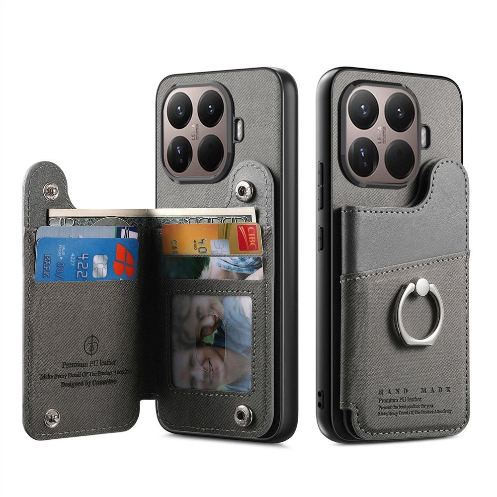 For Xiaomi 15T Pro Case with Card Holder Kickstand Leather + TPU + PC Phone Cover