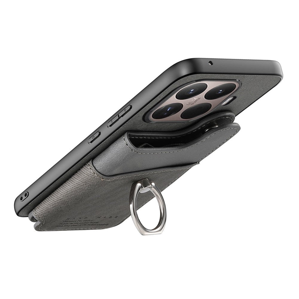 For Xiaomi 15T Pro Case with Card Holder Kickstand Leather + TPU + PC Phone Cover