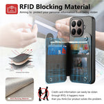 For Xiaomi 15T Pro Case with Card Holder Kickstand Leather + TPU + PC Phone Cover