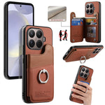 For Xiaomi 15T Pro Case with Card Holder Kickstand Leather + TPU + PC Phone Cover