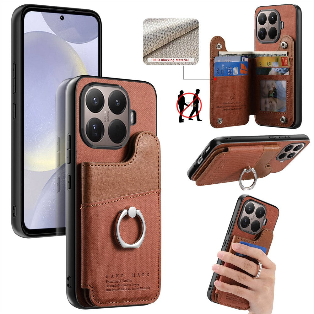 For Xiaomi 15T Pro Case with Card Holder Kickstand Leather + TPU + PC Phone Cover