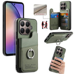 Xiaomi 15T Pro-cover med kortholder, stativ, læder + TPU + PC-mobilcover