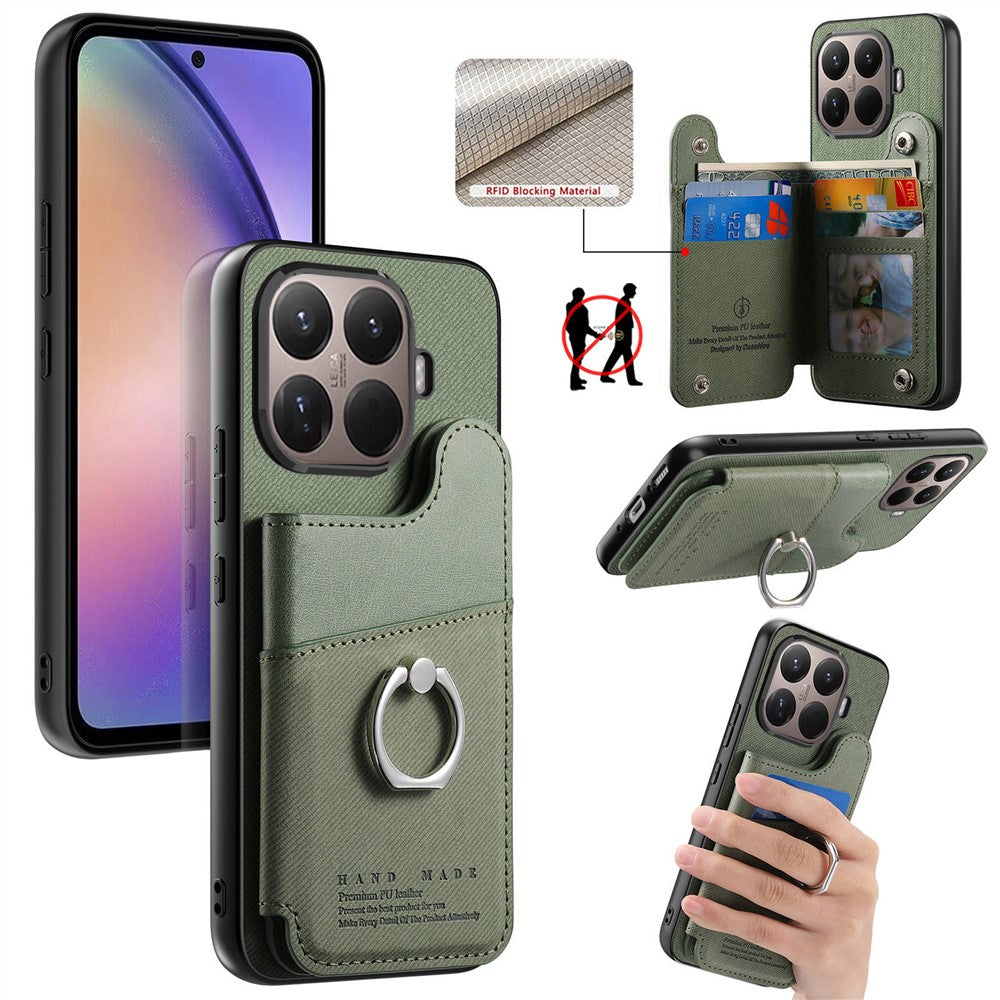 Xiaomi 15T Pro-cover med kortholder, stativ, læder + TPU + PC-mobilcover