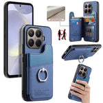 Xiaomi 15T Pro-cover med kortholder, stativ, læder + TPU + PC-mobilcover