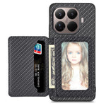 For Xiaomi 15T Pro Case RFID Blocking Carbon Fiber Leather Phone Back Cover with Card Holder