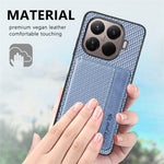 For Xiaomi 15T Pro Case RFID Blocking Carbon Fiber Leather Phone Back Cover with Card Holder