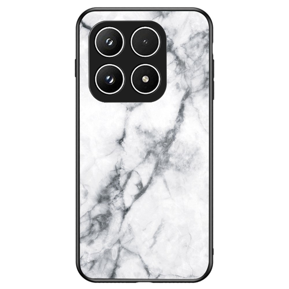 Xiaomi 17-skal i marmormönster i härdat glas + PC + TPU-skyddande mobilskal