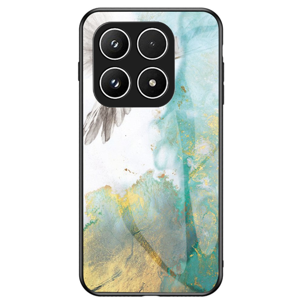 Xiaomi 17-skal i marmormönster i härdat glas + PC + TPU-skyddande mobilskal