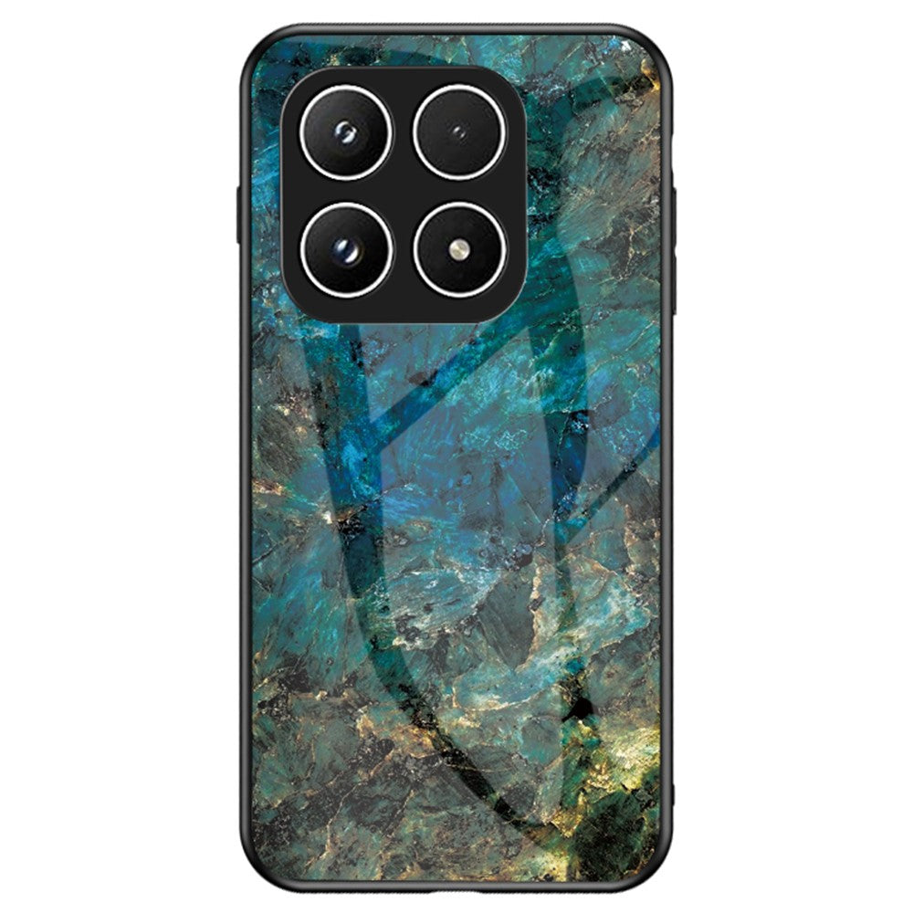 For Xiaomi 17 Case Marble Pattern Tempered Glass + PC + TPU Protective Phone Cover