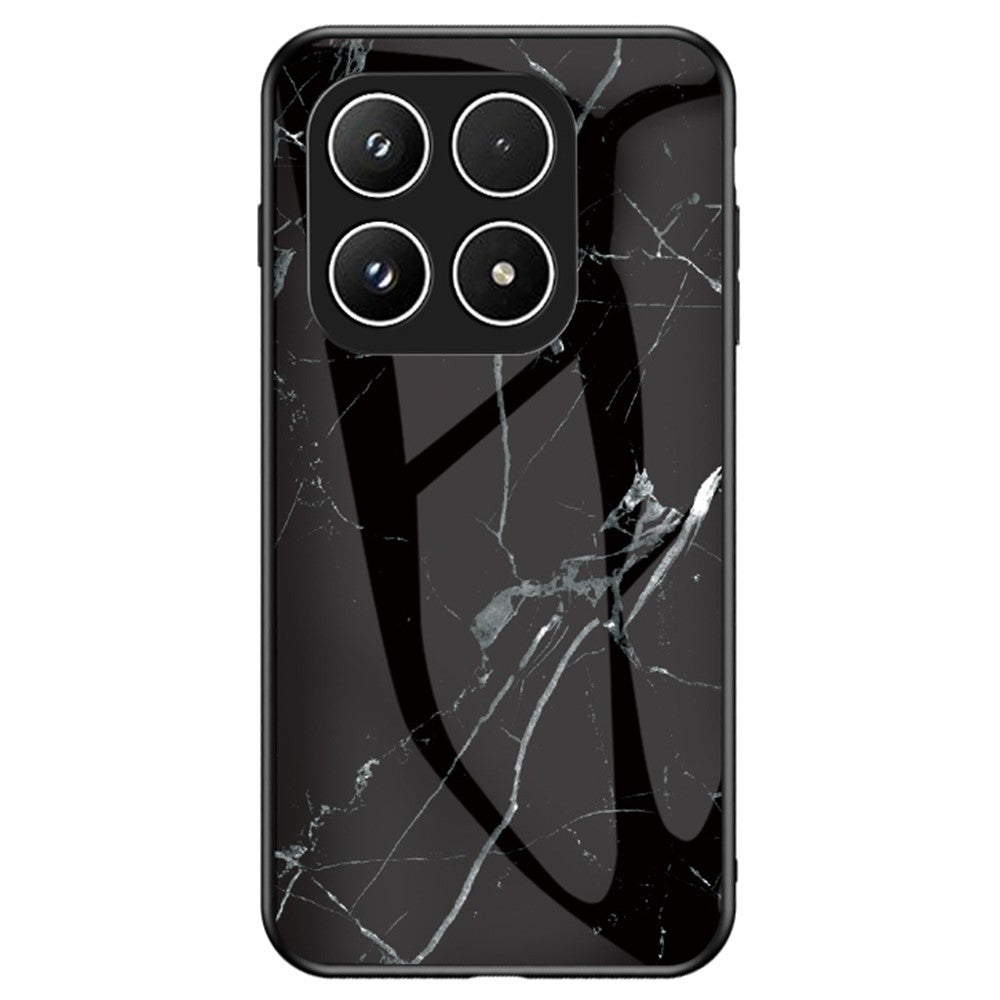 Xiaomi 17-skal i marmormönster i härdat glas + PC + TPU-skyddande mobilskal