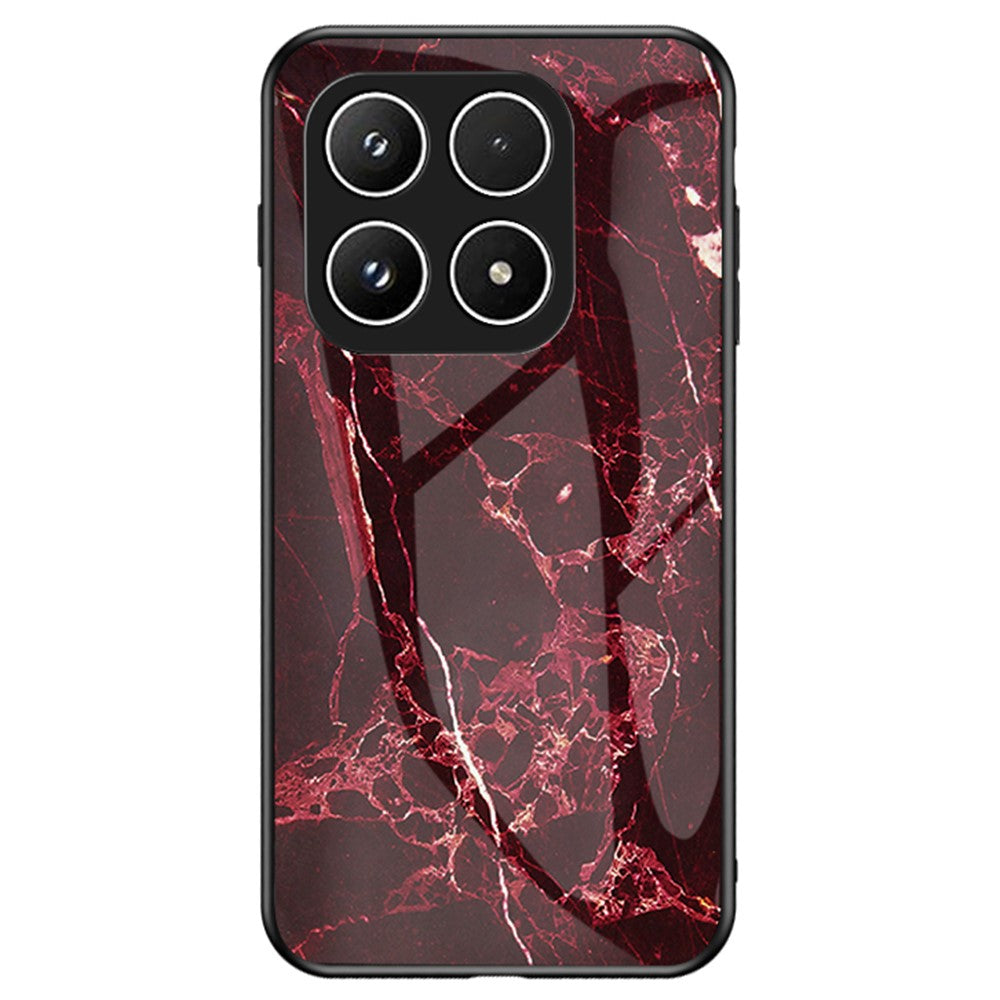 Xiaomi 17-skal i marmormönster i härdat glas + PC + TPU-skyddande mobilskal