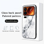 For Xiaomi 17 Pro Case Marble Pattern Tempered Glass + PC + TPU Protective Phone Cover