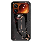 For Xiaomi 17 Pro Case Marble Pattern Tempered Glass + PC + TPU Protective Phone Cover