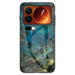 For Xiaomi 17 Pro Max Case Marble Pattern Tempered Glass + PC + TPU Protective Phone Cover