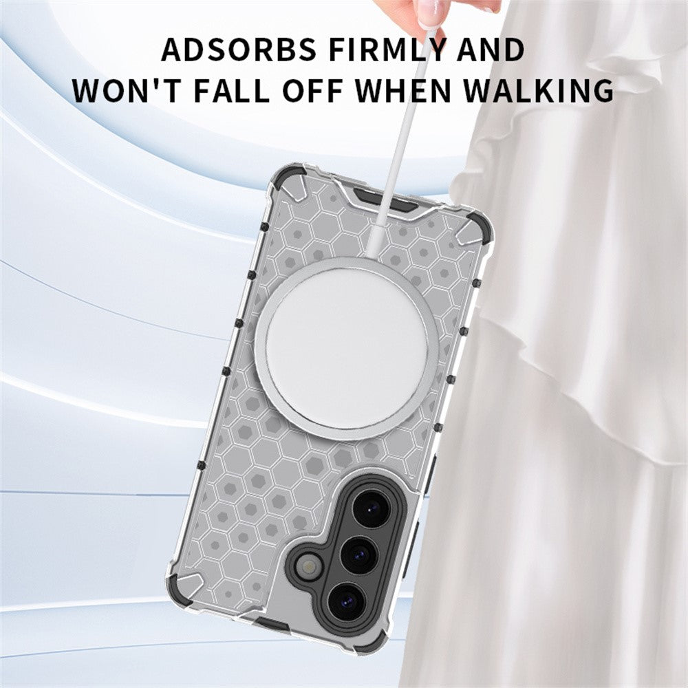 Magnetiskt skal för Samsung Galaxy S26 med honungskakadesign i TPU + PC-fodral