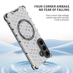 Magnetiskt skal för Samsung Galaxy S26 med honungskakadesign i TPU + PC-fodral