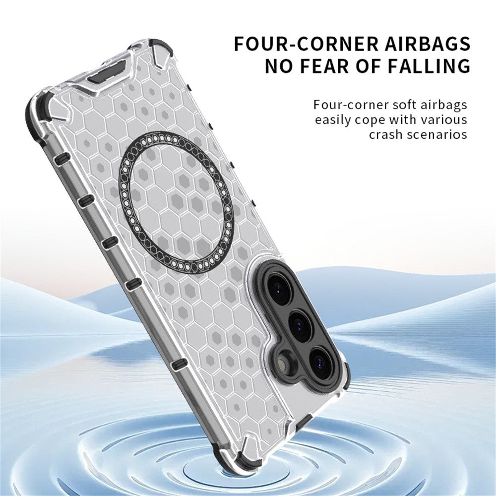 Magnetiskt skal för Samsung Galaxy S26 med honungskakadesign i TPU + PC-fodral