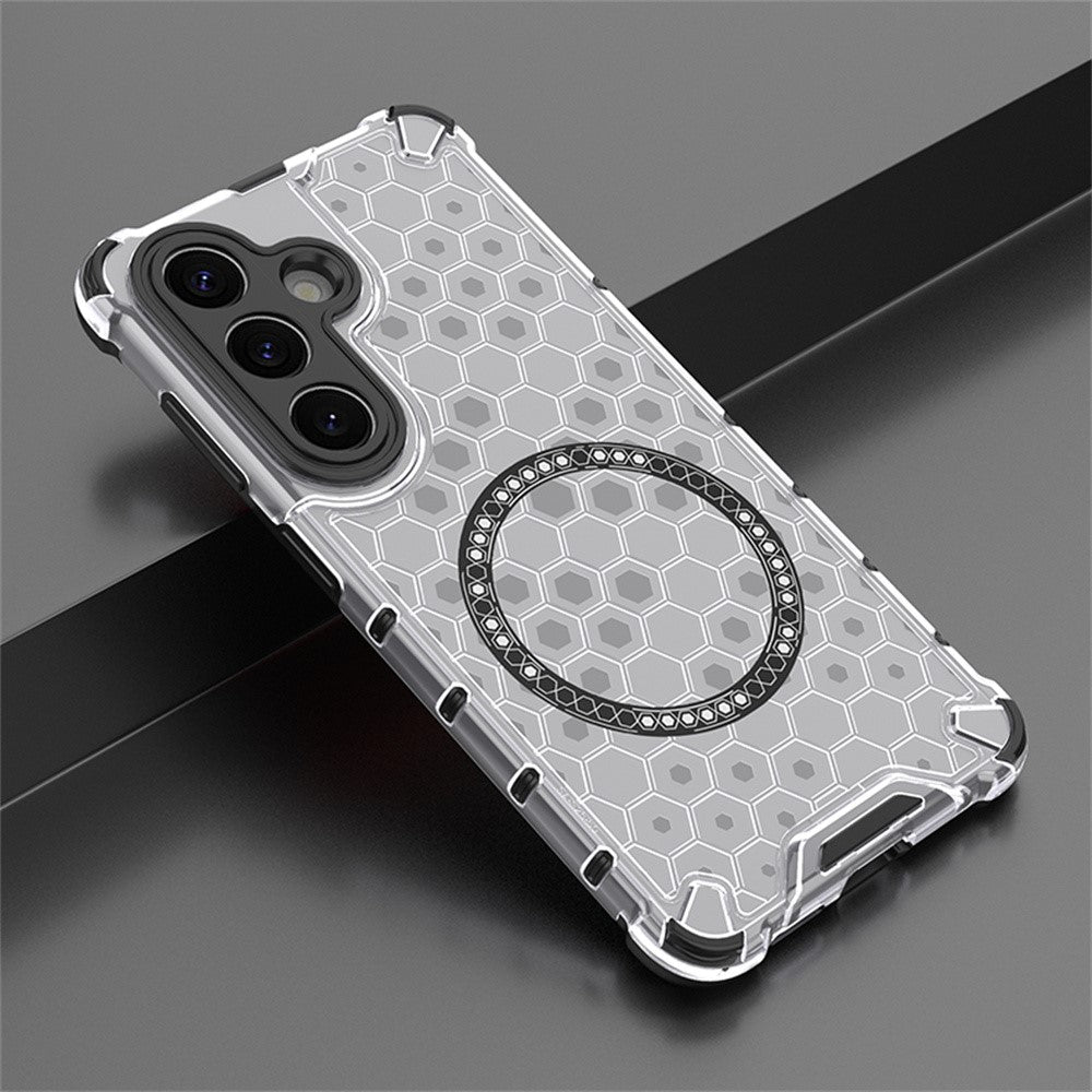 Magnetiskt skal för Samsung Galaxy S26 med honungskakadesign i TPU + PC-fodral