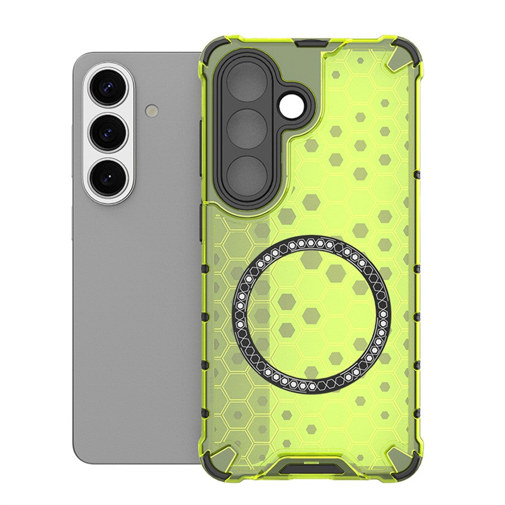 Magnetiskt skal för Samsung Galaxy S26 med honungskakadesign i TPU + PC-fodral
