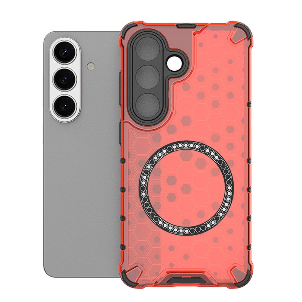 Magnetiskt skal för Samsung Galaxy S26 med honungskakadesign i TPU + PC-fodral