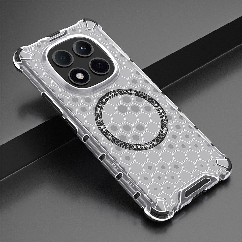 For Xiaomi Poco M8 Pro 5G / Redmi Note 15 Pro+ 5G (Global) Magnetic Case Honeycomb Design TPU + PC Phone Cover