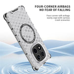 For Xiaomi Poco M8 Pro 5G / Redmi Note 15 Pro+ 5G (Global) Magnetic Case Honeycomb Design TPU + PC Phone Cover