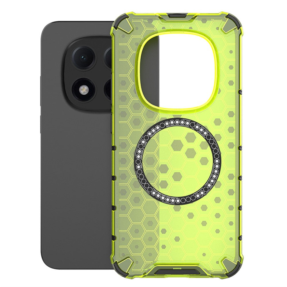 For Xiaomi Poco M8 Pro 5G / Redmi Note 15 Pro+ 5G (Global) Magnetic Case Honeycomb Design TPU + PC Phone Cover