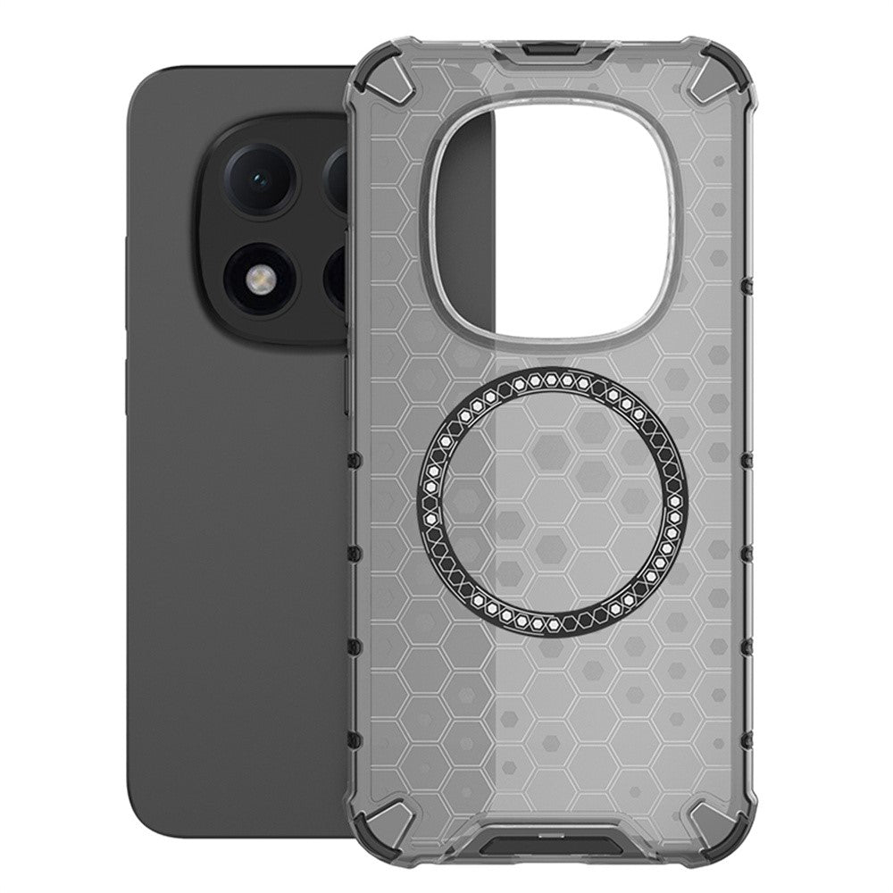 For Xiaomi Poco M8 Pro 5G / Redmi Note 15 Pro+ 5G (Global) Magnetic Case Honeycomb Design TPU + PC Phone Cover