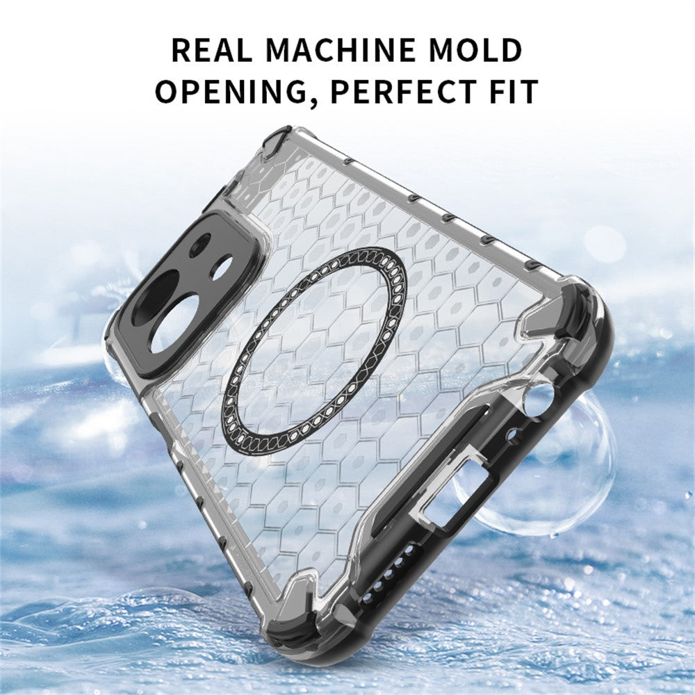 For Xiaomi Redmi 15C 4G (Global) (171mm) / Poco C85 4G (171mm) Magnetic Case Honeycomb Design TPU + PC Phone Cover