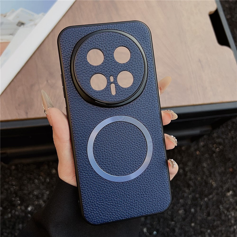 For Honor Magic8 Pro 5G Magnetic Case Litchi Texture PU Leather + TPU Phone Back Cover