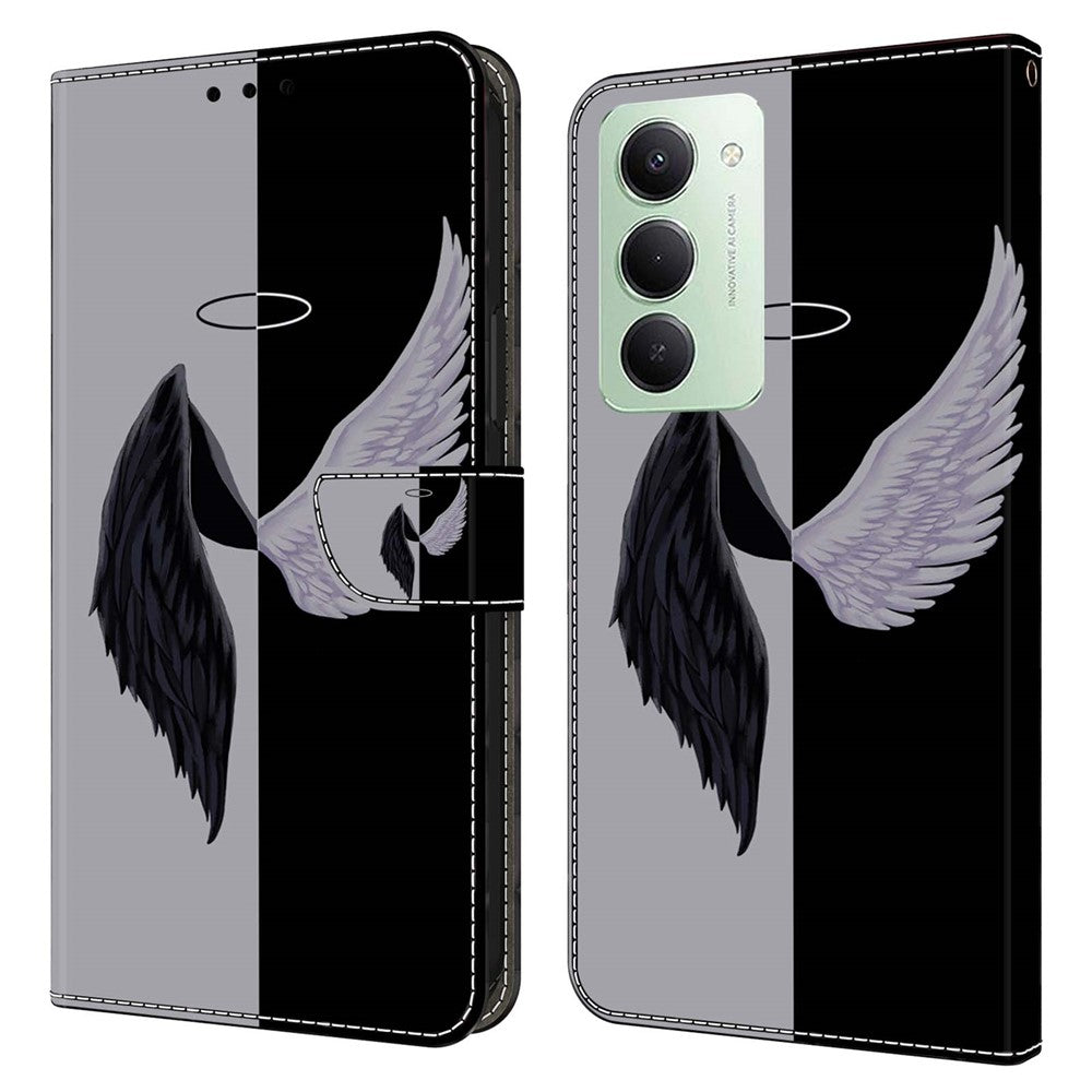 For Xiaomi Redmi 15 4G (EU) (171mm) Case Magnetic Clasp 3D Pattern Leather Wallet Phone Cover